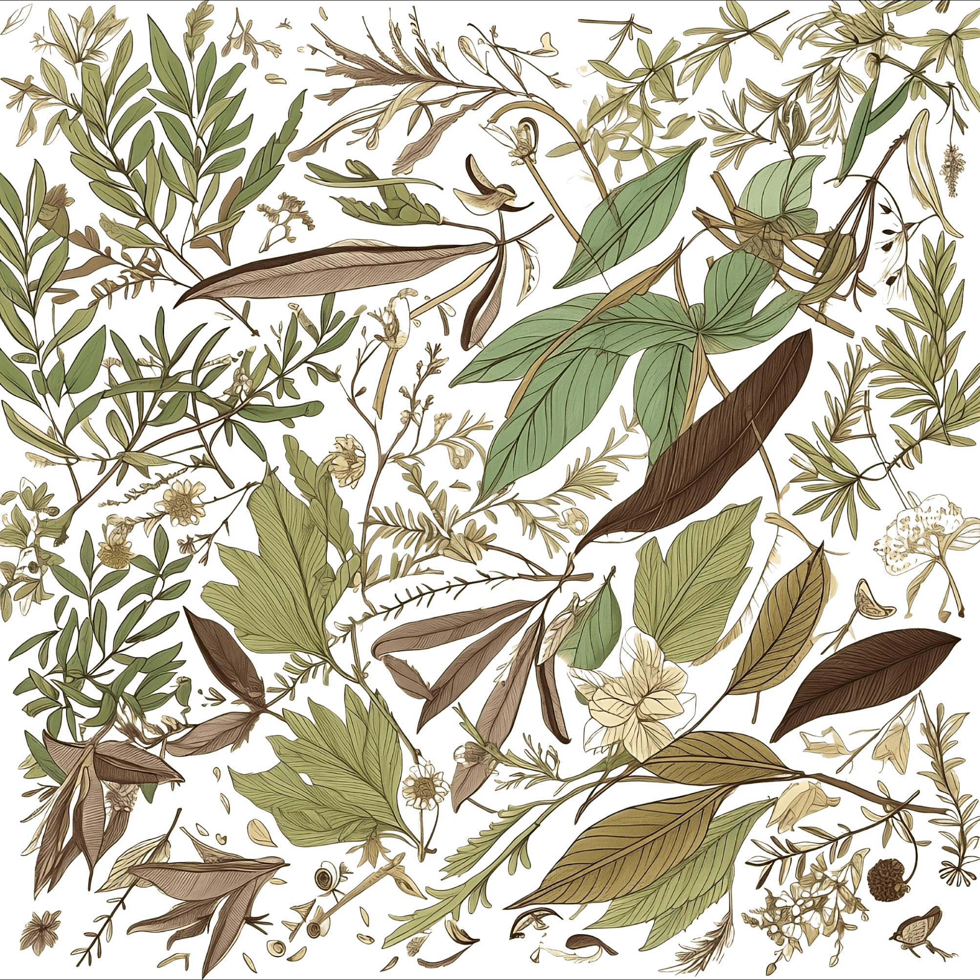 Illustration of some leaves